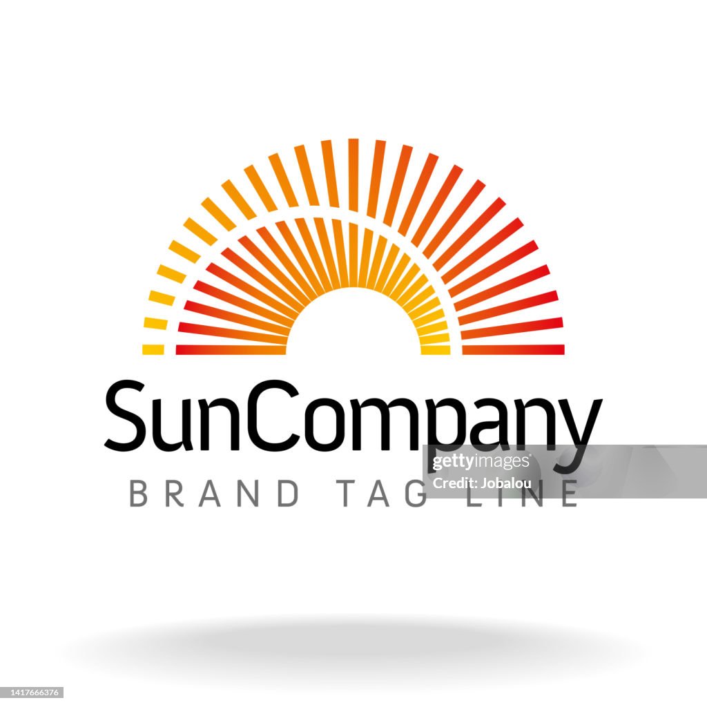 Dynamic Bright Sun Rays Brand Company Symbol