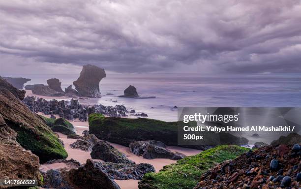 scenic view of sea against sky,oman - oman landscape stock pictures, royalty-free photos & images