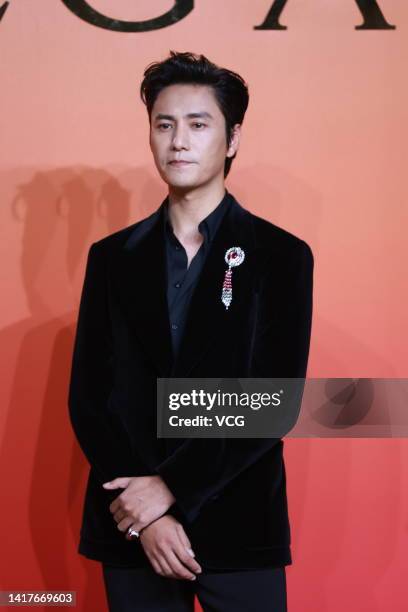 Actor Chen Kun attends Bvlgari jewelry event at Shanghai Exhibition Center on August 24, 2022 in Shanghai, China.