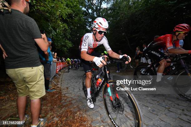 Kenneth Vanbilsen of Belgium and Team Cofidis competes during the 62nd Druivenkoers - Overijse 2022 one day race a 192km from Overijse to Overijse /...