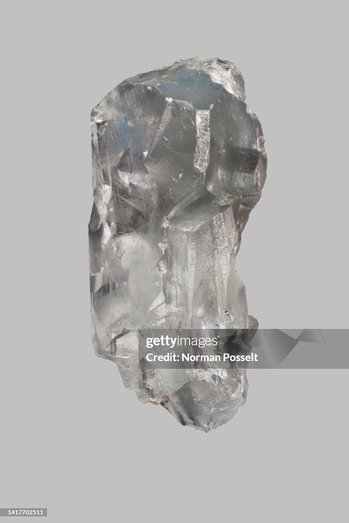 Close up crystal quartz on white background