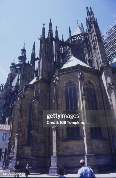 June 21: St. Vitus Cathedral within Prague Castle on June 21st, 2005 in Prague.