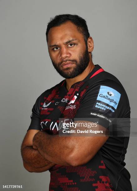 Billy Vunipola of Saracens poses for a portrait during the squad photocall for the 2022-2023 Gallagher Premiership Rugby season at the StoneX Stadium...