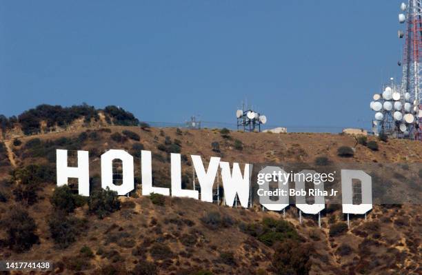 View of the iconic Hollywood sign, November 7, 2003 in Hollywood section of Los Angeles, California.