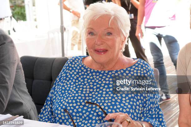 Line Renaud attends the 15th Angouleme French-Speaking Film Festival on August 24, 2022 in Angouleme, France.