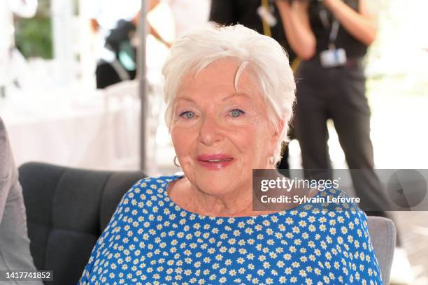 Line Renaud attends the 15th Angouleme French-Speaking Film Festival on August 24, 2022 in Angouleme, France.