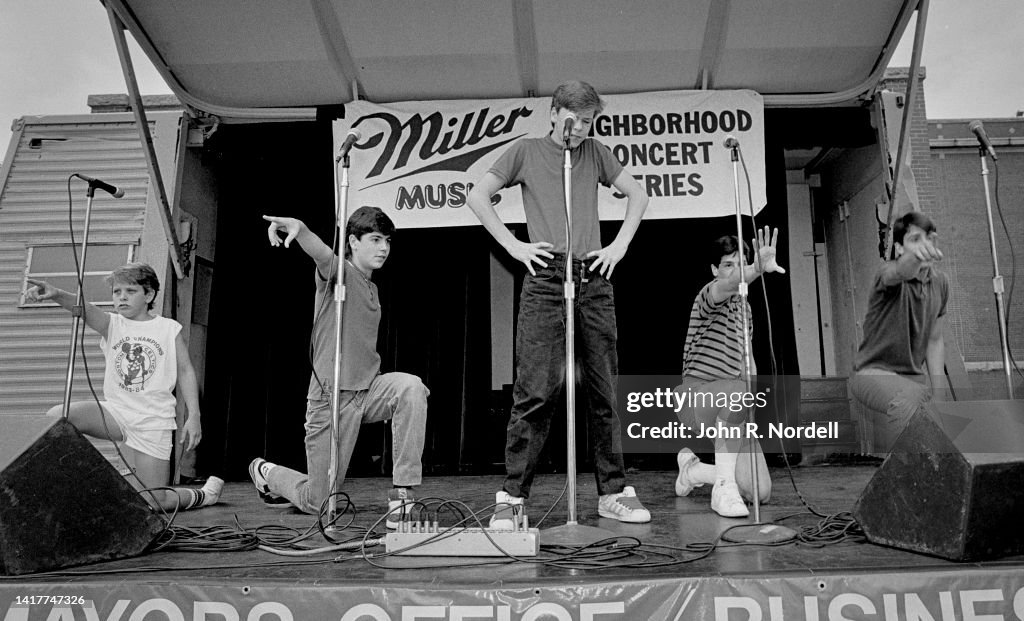 New Kids On The Block Perform On Stage