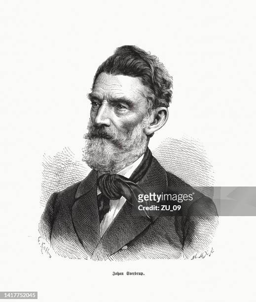 johan sverdrup (1816–1892), norwegischer politiker, holzstich, veröffentlicht 1885 - premierminister stock-grafiken, -clipart, -cartoons und -symbole