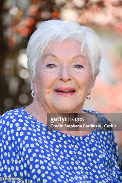 Line Renaud attends "Une belle course" Photocall during the 15th Angouleme French-Speaking Film Festival - Day Two on August 24, 2022 in Angouleme,...