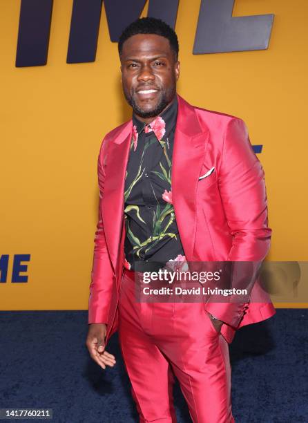 Kevin Hart attends the Los Angeles premiere of Netflix's "Me Time" at Regency Village Theatre on August 23, 2022 in Los Angeles, California.