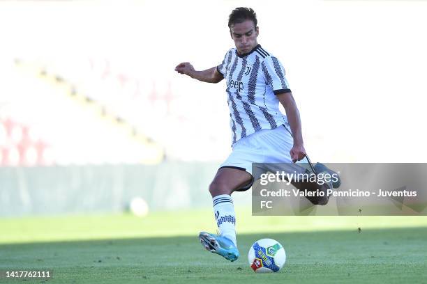 Giuseppe Verduci of Juventus U23 in action during the Pre-season Friendly match between Juventus U23 and Reggiana at Stadio Giuseppe Moccagatta on...