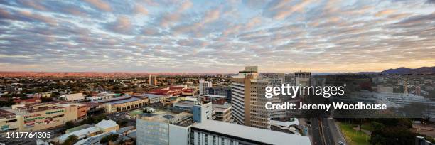 windhoek skyline at dawn - windhoek skyline stock pictures, royalty-free photos & images