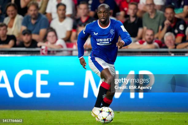 Glen Kamara of Rangers during the UEFA Champions League Play-Off Second Leg match between PSV and Rangers at the Philips Stadion on August 24, 2022...