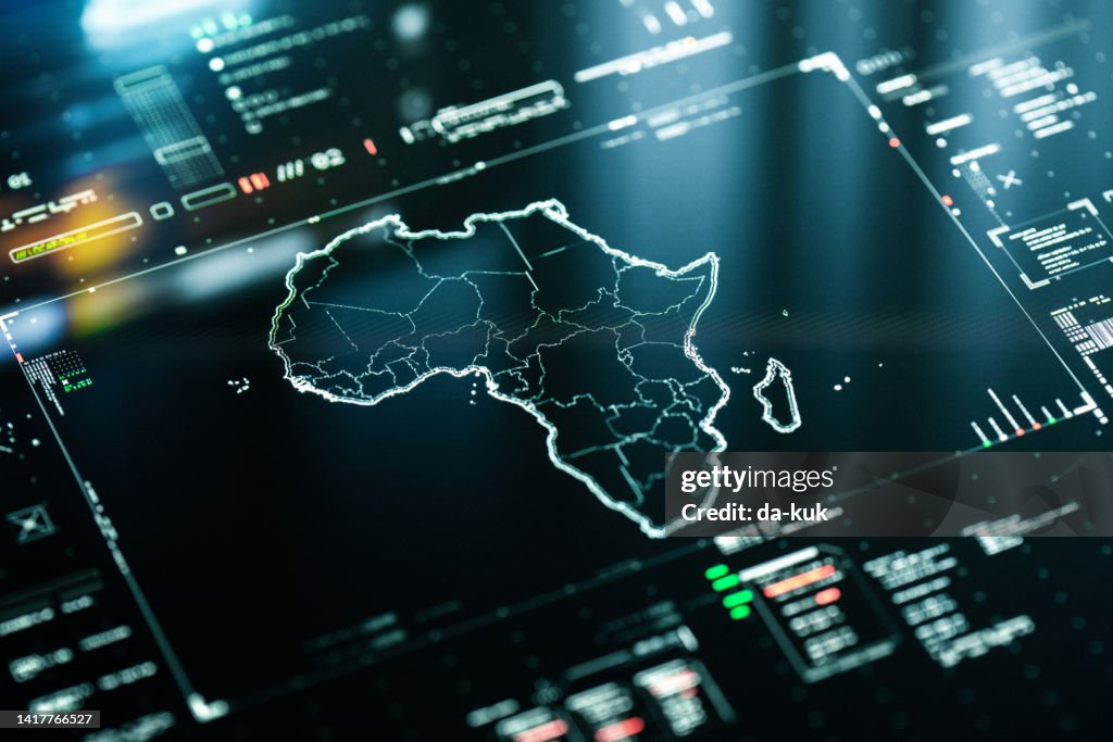 Digitale Karte von Afrika Infografiken