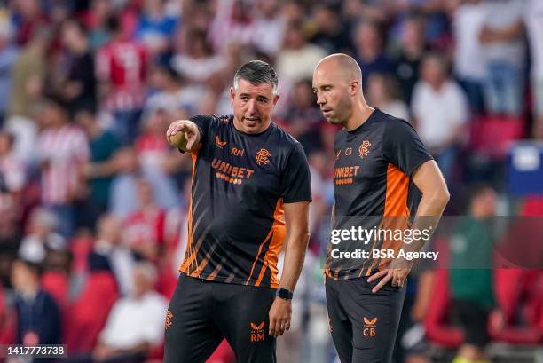 Assistant Coach Roy Makaay of Rangers during the UEFA Champions League Play-Off Second Leg match between PSV and Rangers at the Philips Stadion on...