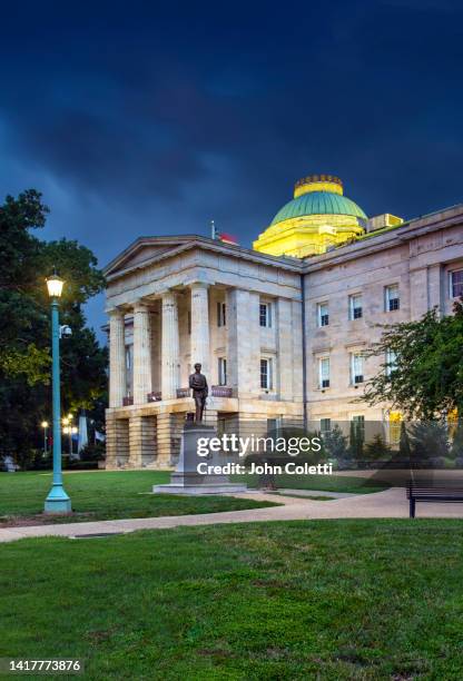 north carolina state capitol building, raleigh, north carolina - raleigh stock pictures, royalty-free photos & images