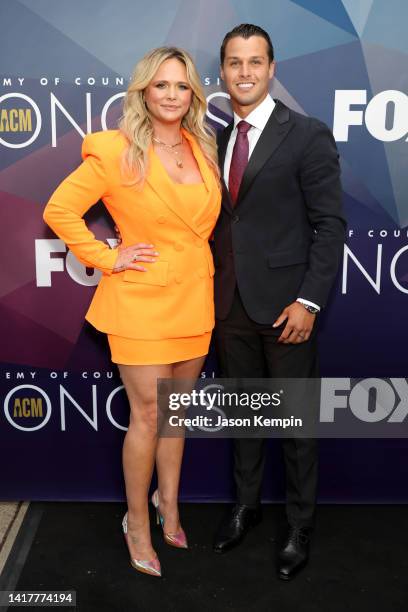 Miranda Lambert and Brendan McLoughlin attend the 15th Annual Academy Of Country Music Honors at Ryman Auditorium on August 24, 2022 in Nashville,...