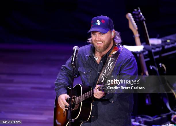 Performs during the 15th Annual Academy Of Country Music Honors at Ryman Auditorium on August 24, 2022 in Nashville, Tennessee.