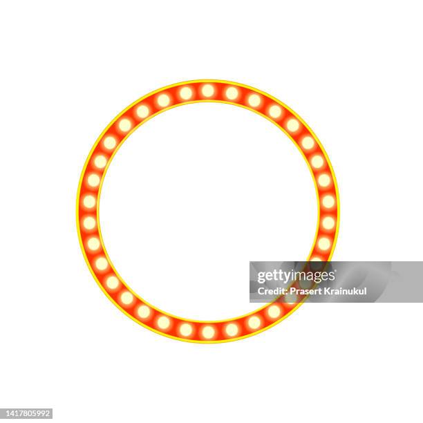 round shape of the red shining marquee - circus poster imagens e fotografias de stock