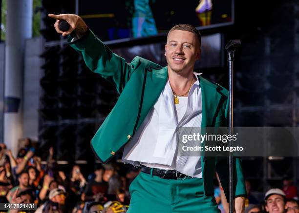 Macklemore performs in support of the Mercury Tour at Pine Knob Music Theatre on August 24, 2022 in Clarkston, Michigan.