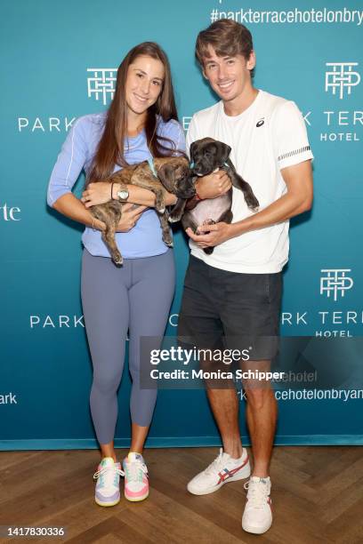 Tennis pros Belinda Bencic and Alex de Minaur kick off the opening of Park Terrace Hotel's new coffee lounge and take on a new challenge in time for...