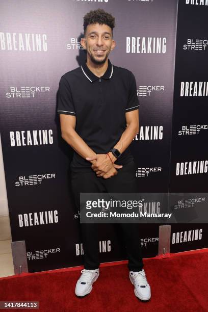 Khleo Thomas attends the Los Angeles Special Screening Of "BREAKING" at The London West Hollywood at Beverly Hills on August 24, 2022 in West...