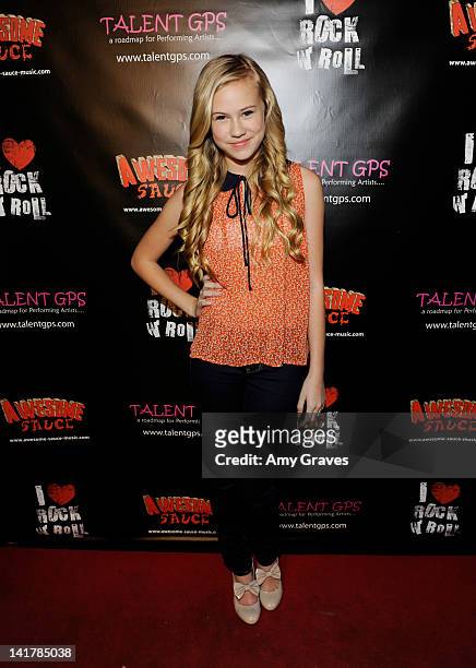 Danika Yarosh attends the Shamrock and Roll Concert for St. Jude Children's Hospital on March 17, 2012 in Los Angeles, California.