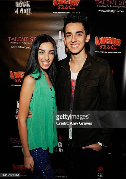 Savannah Hudson and Brandon Hudson attend the Shamrock and Roll Concert for St. Jude Children's Hospital on March 17, 2012 in Los Angeles, California.