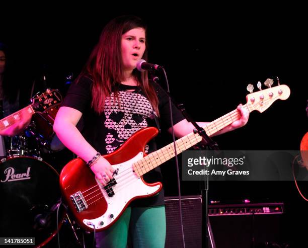 Lauren Dair Owens performs with "Awesome Sauce" at the Shamrock and Roll Concert for St. Jude's Children's Hospital on March 17, 2012 in Los Angeles,...