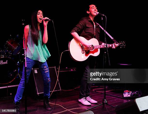 Brandon and Savannah perform at the Shamrock and Roll Concert for St. Jude's Children's Hospital on March 17, 2012 in Los Angeles, California.