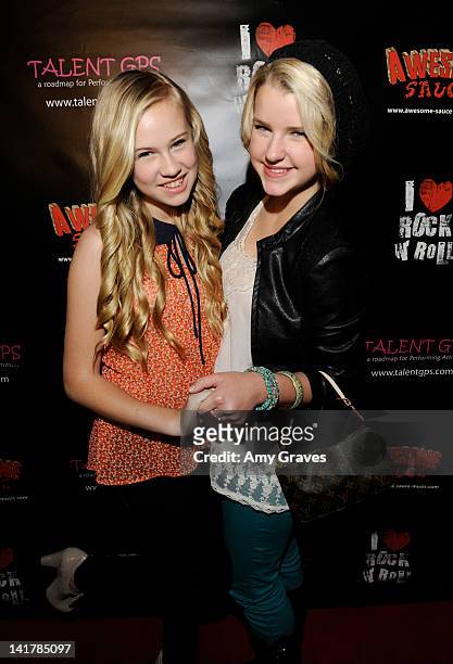 Danika Yarosh and Madison Curtis attend the Shamrock and Roll Concert for St. Jude Children's Hospital on March 17, 2012 in Los Angeles, California.