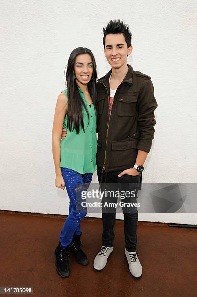 Savannah Hudson and Brandon Hudson attends the Shamrock and Roll Concert for St. Jude Children's Hospital on March 17, 2012 in Los Angeles,...