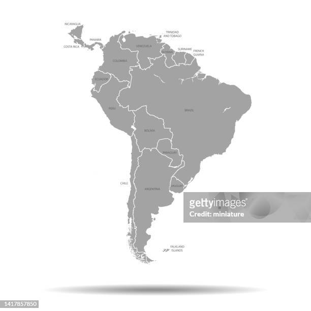 stockillustraties, clipart, cartoons en iconen met south america map - brazil map