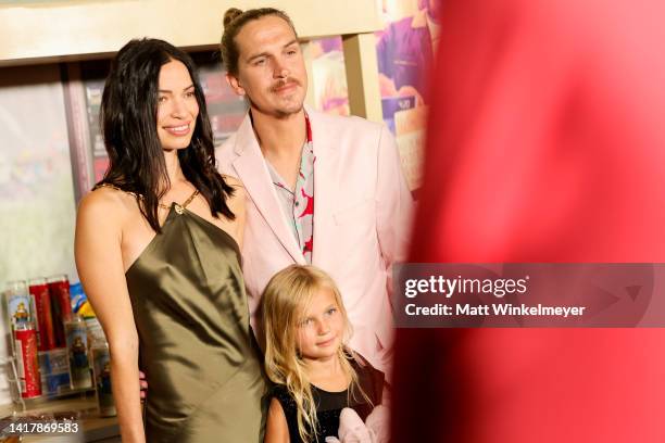 Jordan Monsanto, Logan Lee Mewes, and Jason Mewes attends the "Clerks III" Premiere at TCL Chinese 6 Theaters at TCL Chinese Theatre on August 24,...