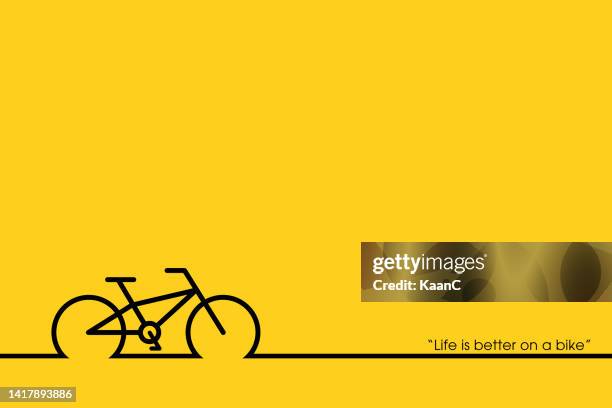 fahrrad- oder fahrrad-schriftzug auf hintergrund-stock-illustration - healthy lifestyle stock illustrations stock-grafiken, -clipart, -cartoons und -symbole