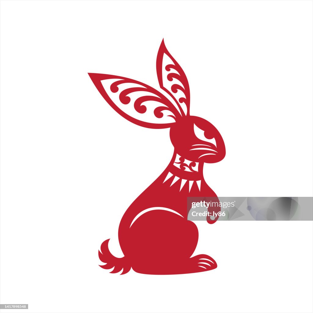 Rabbit Chinese Zodiac Year Of The Rabbit High-Res Vector Graphic ...