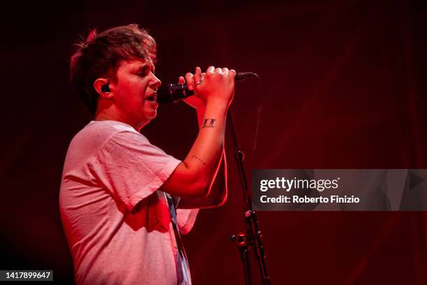 Conor Mason of Nothing But Thieves performs at the AMA Festival at Villa Cà Cornaro on August 24, 2022 in Vicenza, Italy.