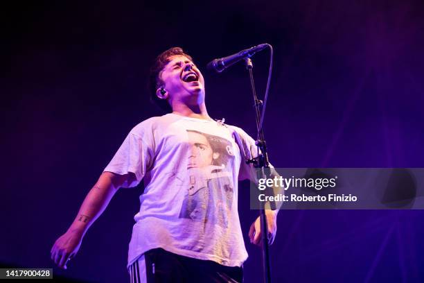 Conor Mason of Nothing But Thieves performs at the AMA Festival at Villa Cà Cornaro on August 24, 2022 in Vicenza, Italy.