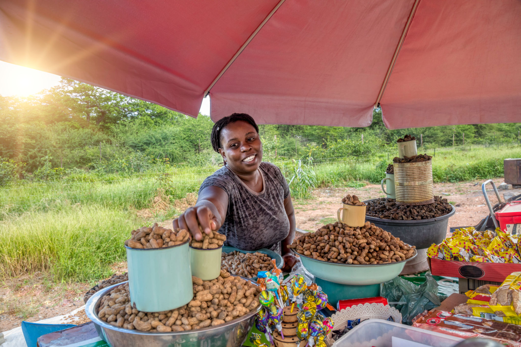 Gambian market food