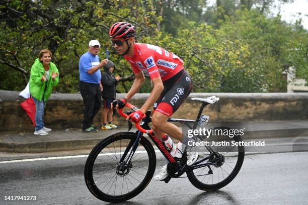 Rudy Molard of France and Team Groupama - FDJ - Red Leader Jersey competes during the 77th Tour of Spain 2022, Stage 6 a 181,2km stage from Bilbao to...