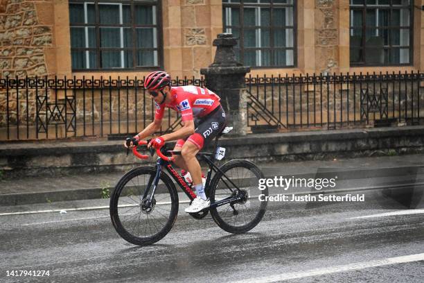 Rudy Molard of France and Team Groupama - FDJ - Red Leader Jersey competes during the 77th Tour of Spain 2022, Stage 6 a 181,2km stage from Bilbao to...