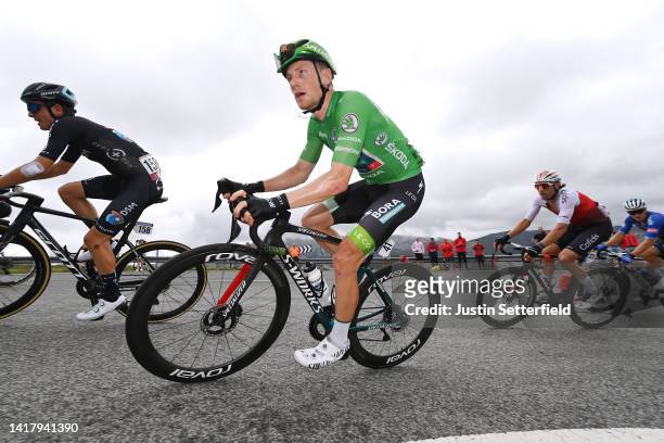 Sam Bennett of Ireland and Team Bora - Hansgrohe - Green Points Jersey competes during the 77th Tour of Spain 2022, Stage 6 a 181,2km stage from...