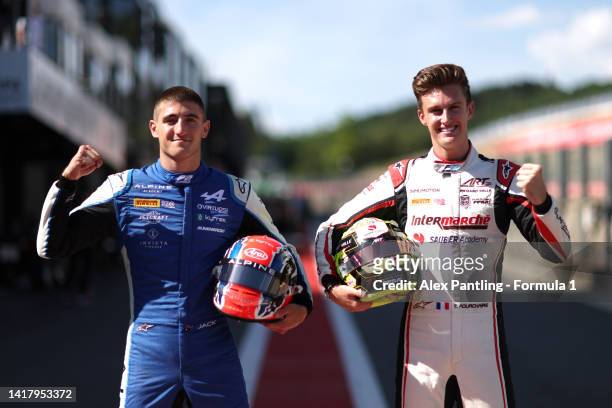 Sprint race winner at Round 10: Budapest, Jack Doohan of Australia and Virtuosi Racing and Feature race winner at Round 10: Budapest Theo Pourchaire...