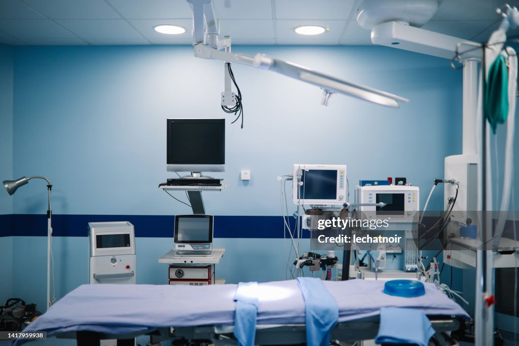 Medical room ready for the operation