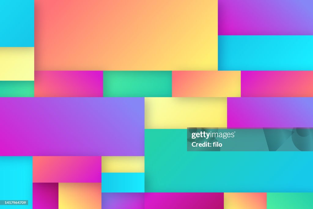 Gradient Building Blocks Vibrant Gradient Geometric Blocks Background Abstract High-Res Vector ...