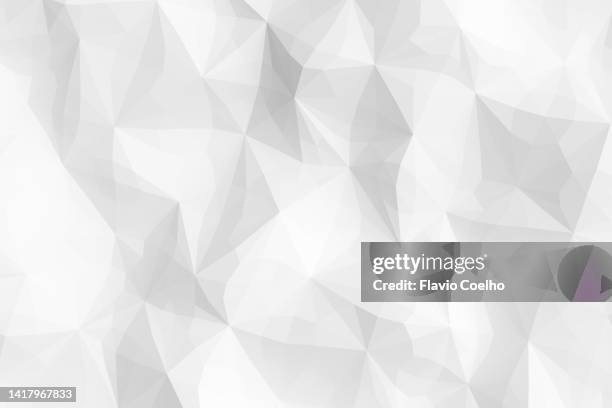 white abstract polygon pattern background - spiked foto e immagini stock