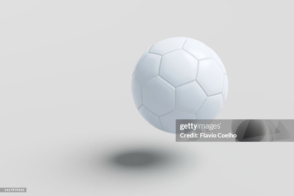 Soccer ball about to bounce on the ground