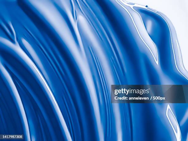 glossy blue cosmetic texture as beauty make-up product background - acryl ストックフォトと画像