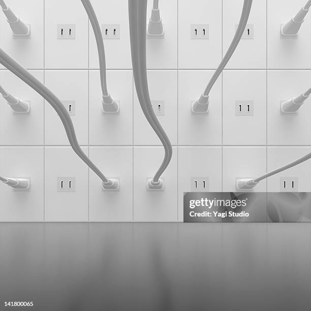 plug socket and electrical cable. - outlet wall stock illustrations