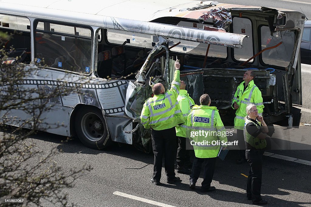 Over 30 Injured and One Dead as Coach and Lorry Crash on M5